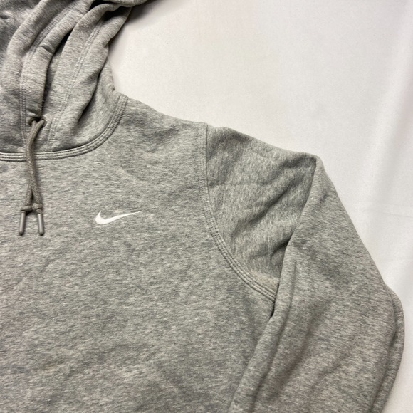 Nike Hoodie Men Small Heather Gray Cotton Fleece Lined Kangaroo Pockets Pullover - Picture 5 of 16